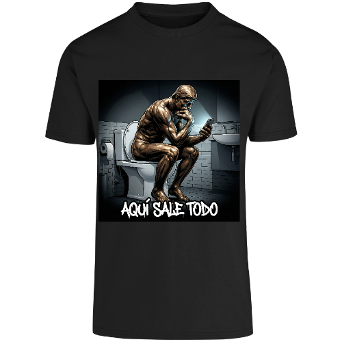 Playera cuello redondo: Aquí sale todo